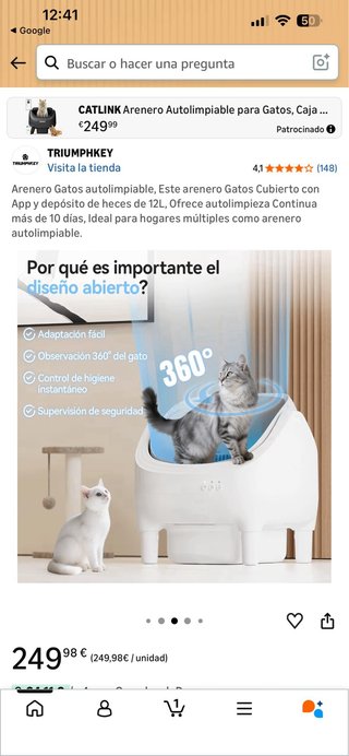 Arenero Gatos Autolimpiable CATLINK