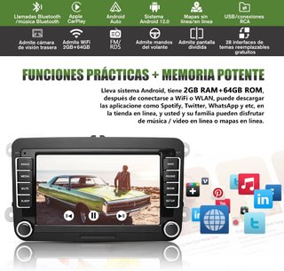 Radio Android Coche VW 2GB+64GB CarPlay