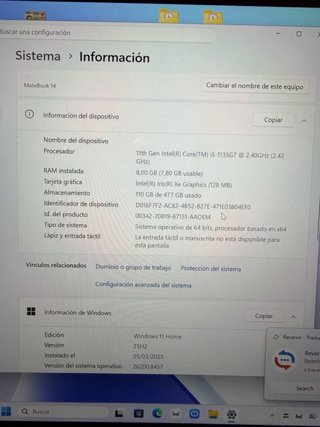 Huawei MateBook 14 Gris (sin fallo)