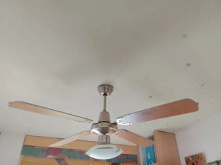 Ventilador de techo 4 palas madera y metal