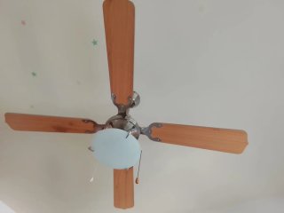 Ventilador de techo 4 palas madera y metal