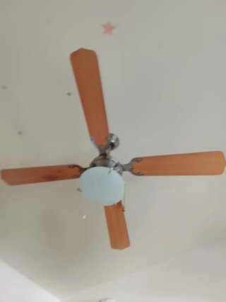 Ventilador de techo 4 palas madera y metal