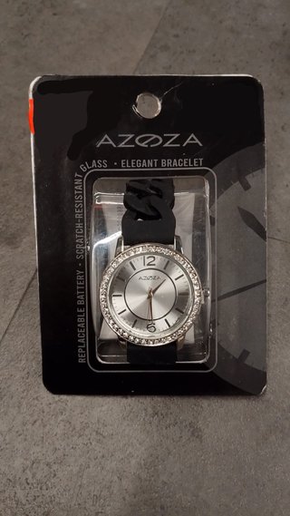 OFERTA!! Reloj Elegante Pulsera Negra y Plateada