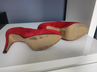 Zapato tacón efecto ante