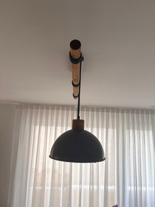 Lámpara de techo Lindby madera y metal