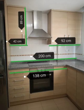 Cocina modular madera y granito