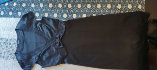 Vestido Negro Blanco Talla S/36