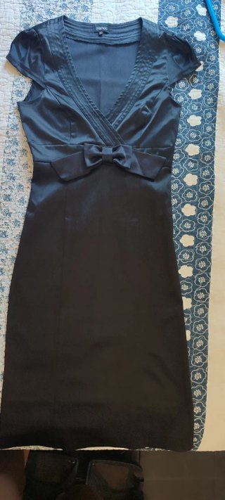 Vestido Negro Blanco Talla S/36