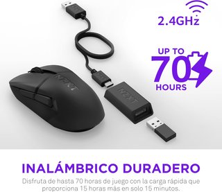 NZXT Lift Elite Ratón 57g 26K DPI Negro