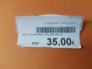 NZXT Lift Elite Ratón 57g 26K DPI Negro