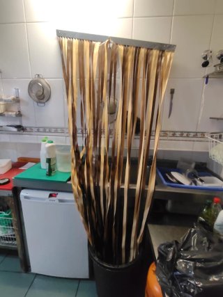 Cortina de tiras de goma para restaurante