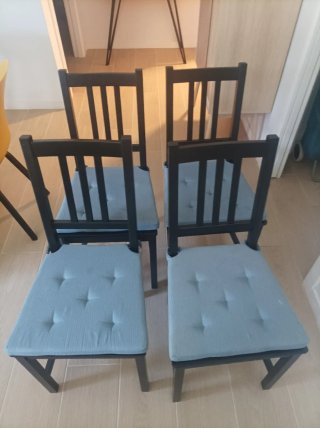 4 Sillas Comedor Stefan Ikea Negras