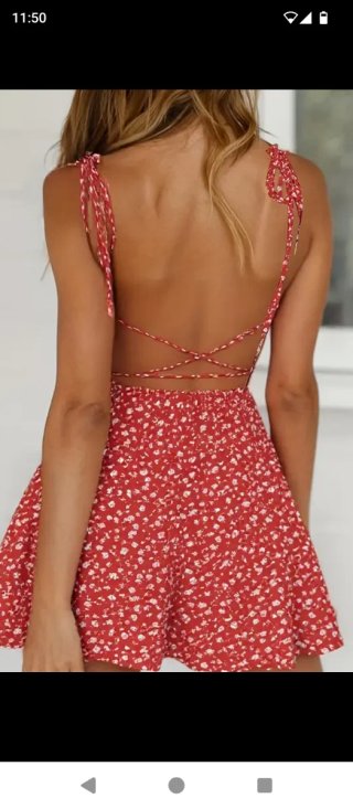 Mono rojo floral talla M