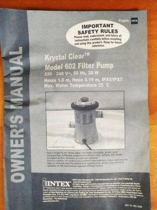 Filtro Piscina Intex krystal clear 602