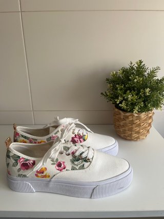Zapatillas Fila Mujer Blancas Florales Talla 38
