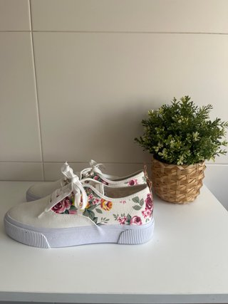 Zapatillas Fila Mujer Blancas Florales Talla 38