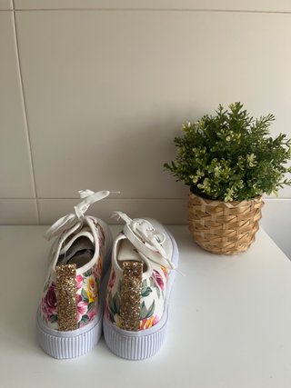 Zapatillas Fila Mujer Blancas Florales Talla 38