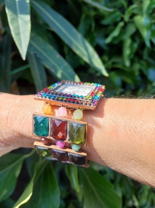Maxi bracciale orologio bijoux