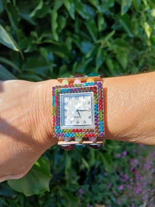 Maxi bracciale orologio bijoux