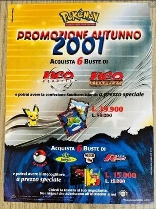 Locandina Pokémon 2001 Wizards 13x18 cm