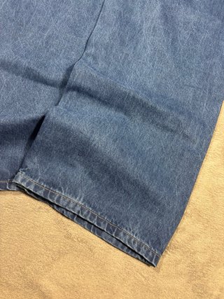 Baggy jeans embroidered blue denim Japan style 90'