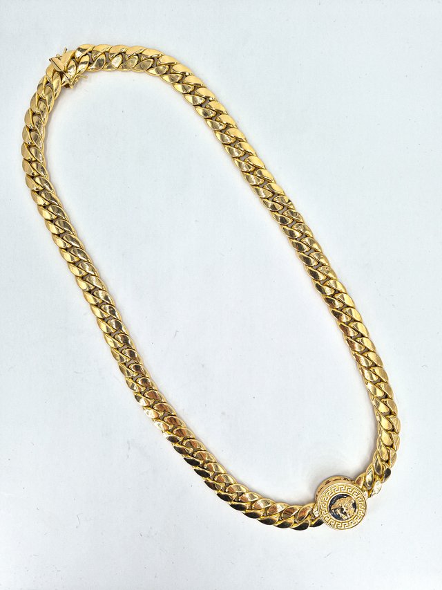 049-02-00337 Collar tipo Versace Oro 18K Medusa