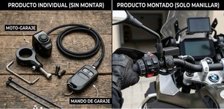 Mando para garaje para manillar de motocicleta.