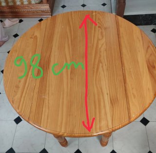 Mesa de cocina extensible de madera