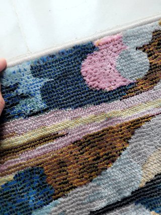 Alfombra grande floral multicolor