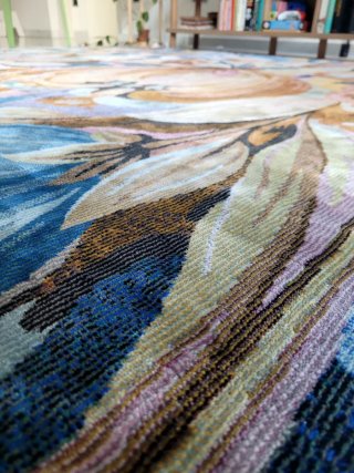 Alfombra grande floral multicolor