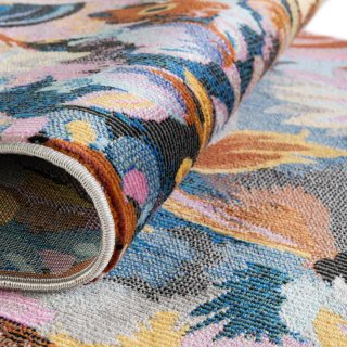 Alfombra grande floral multicolor