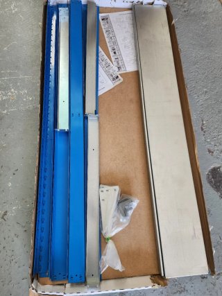 Banco de Trabajo Metálico Azul