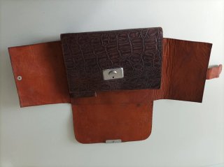 Neceser vintage piel marrón