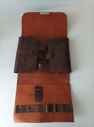 Neceser vintage piel marrón