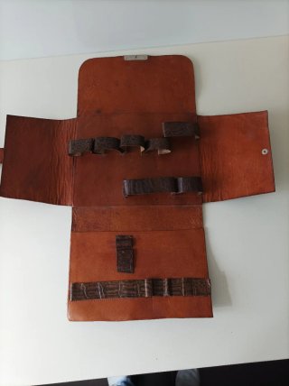 Neceser vintage piel marrón