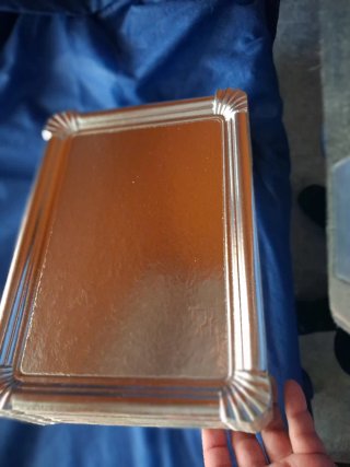 40 Vassoi per Pasticceria Argento 26x20