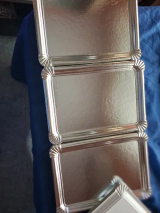 40 Vassoi per Pasticceria Argento 26x20