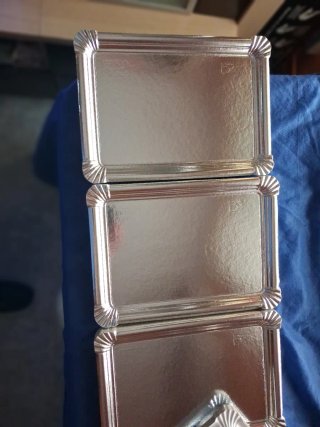 40 Vassoi per Pasticceria Argento 26x20