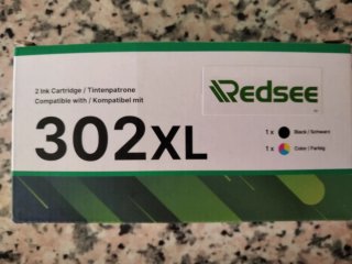 2 Cartuchos Tinta Redsee 302XL Negro y Color