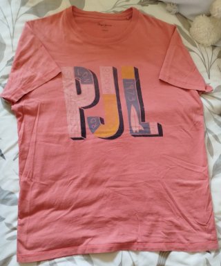 Camiseta Pepe Jeans rosa con logo PJ