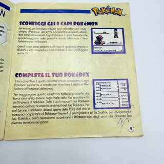 Manuale Libretto Originale Pokémon Versione