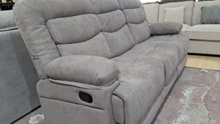 Sofá reclinable gris de tela