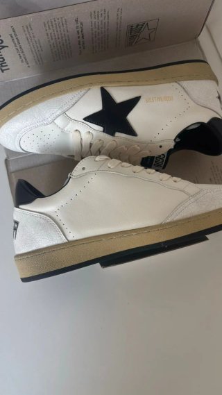 Golden Goose Ballstar Beige/Negro