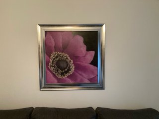 Cuadro Flor Morada 87x87 cm