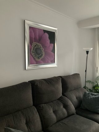 Cuadro Flor Morada 87x87 cm