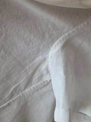 Camisa Lino Blanca Cuello Mao