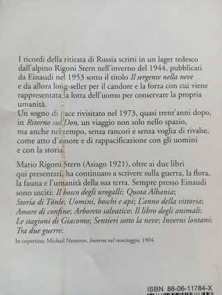 Libro. Il sergente nella neve. Ritorno sul Don.
