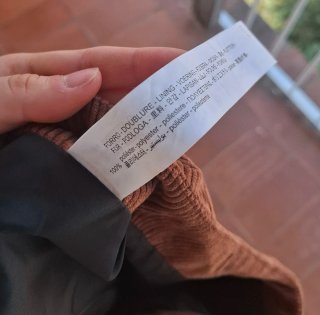 Falda mini pana Stradivarius marrón