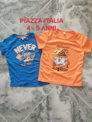 Set 2 magliette bambino Piazza Italia 4-5 anni