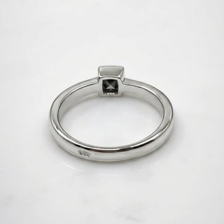 Anillo Solitario Oro 18k Diamante Princesa